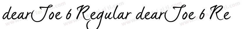 dearJoe 6 Regular dearJoe 6 Regular字体转换